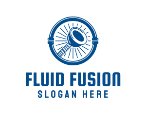 Plunger Plumbing Pipe logo design