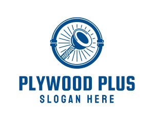 Plunger Plumbing Pipe logo design