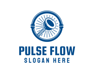 Plunger Plumbing Pipe logo design