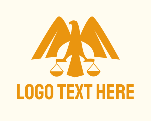 Justice Scales - Eagle Legal Scale logo design
