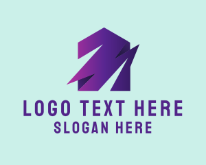 Purple - Purple Zigzag House logo design
