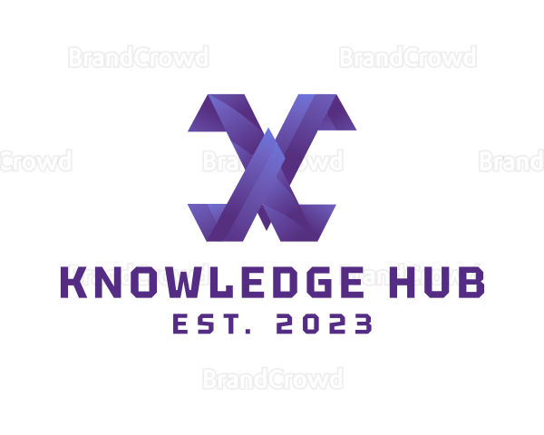 Modern Digital Letter X Logo