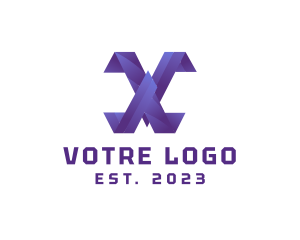 Web Developer - Modern Digital Letter X logo design