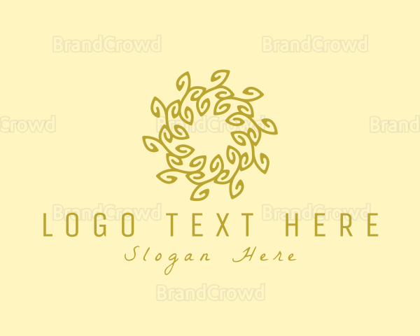 Natural Organic Wreath Logo