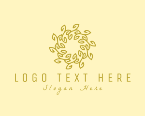 Handmade - Natural Organic Wreath logo design