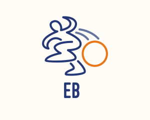 Football - Human Bowling Ball logo design
