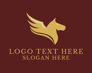 Mascot - Luxury Pegasus Wings logo design