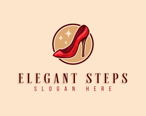 Stiletto Shoe Fashion logo design