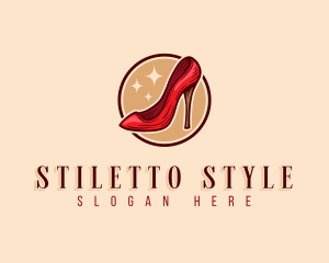 Stiletto Shoe Fashion logo design