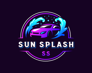 Car Wash Water Splash logo design