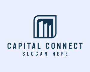 Finance Stock Market Building logo design