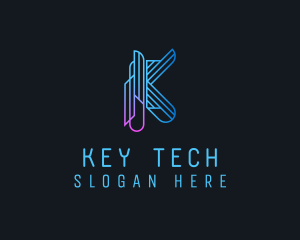 Generic Tech Letter K logo design