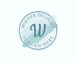 Watercolor Salon Boutique logo design