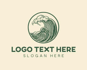 Seaside - Wave Water Seaside logo design