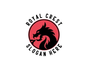 Heraldic - Esports Dragon Creature logo design