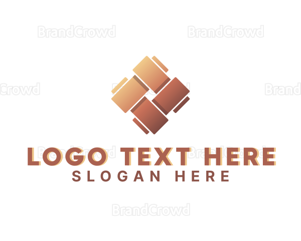 Abstract Wood Tiles Logo