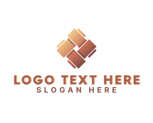 Tradesman - Abstract Wood Tiles logo design