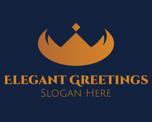 Elegant Horn Crown logo design