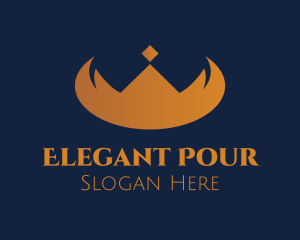 Elegant Horn Crown logo design