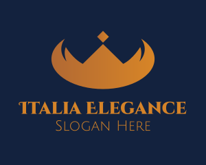 Elegant Horn Crown logo design