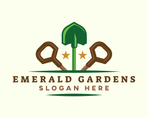 Shovel Landscaping Construction logo design