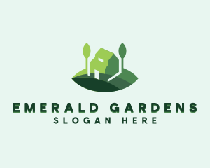 House Landscaping Garden logo design