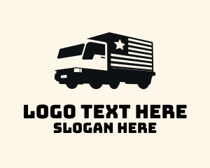 Distribution - American Delivery Truck logo design