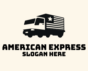 American Delivery Truck logo design