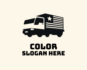 4th Of July - American Delivery Truck logo design