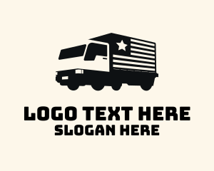 Logistic Service - American Delivery Truck logo design