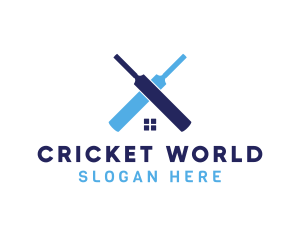 Cricket - Cricket Bats Home logo design