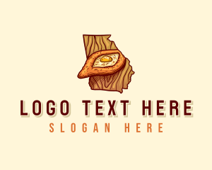 Khachapuri - Georgia Pastry Snack logo design