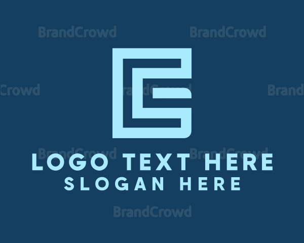 Letter EG Tech Monogram Logo