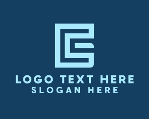 Maze - Letter EG Tech Monogram logo design