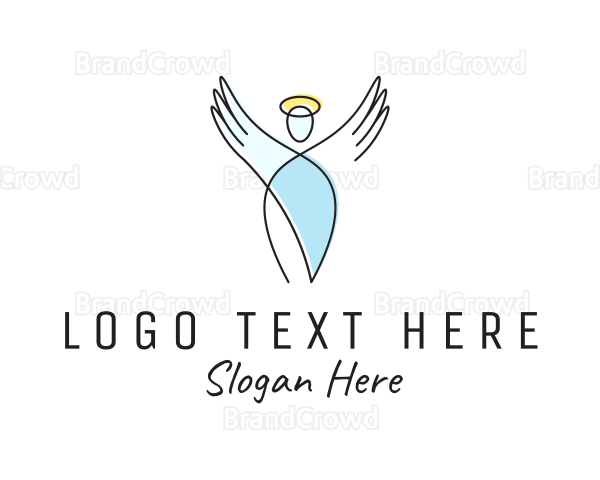 Angel Wings Religion Logo