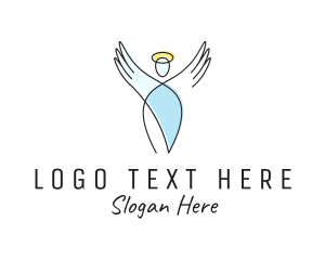 Worship - Angel Wings Religion logo design