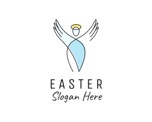 Saint - Angel Wings Religion logo design