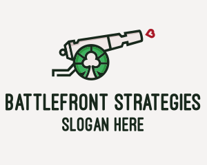 Warfare - Dating Cannon Gun logo design