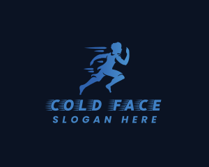 Trail Run - Athlete Runner Marathon logo design