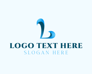 Corporation - Modern Wave Letter L logo design