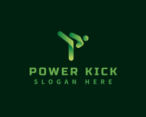 Kick - Kick Athlete Kung Fu logo design