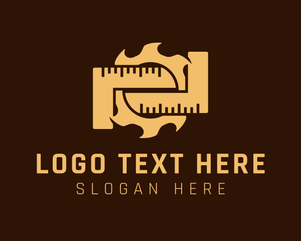 Ruler - Craftsman Saw Blade Ruler logo design