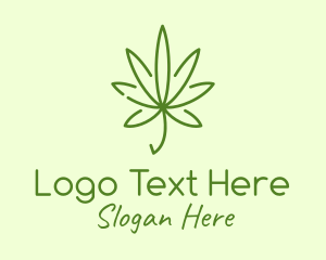 Weed - Marijuana Leaf Plant logo design