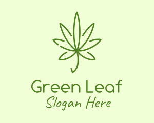 Marijuana Leaf Plant logo design