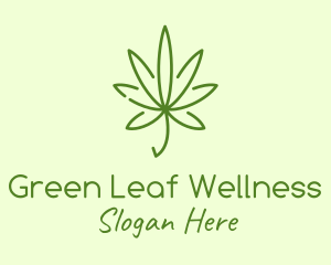 Marijuana Leaf Plant logo design