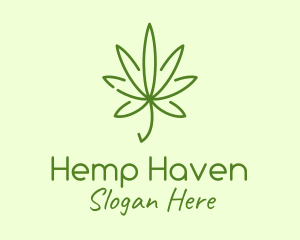 Marijuana Leaf Plant logo design