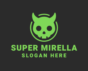 Evil Skull Rockstar Logo