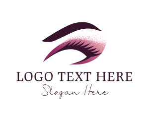 Eyelashes - Gradient Eyelashes Makeup logo design