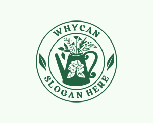 Watering Can Gardener Logo