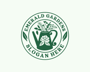 Watering Can Gardener logo design